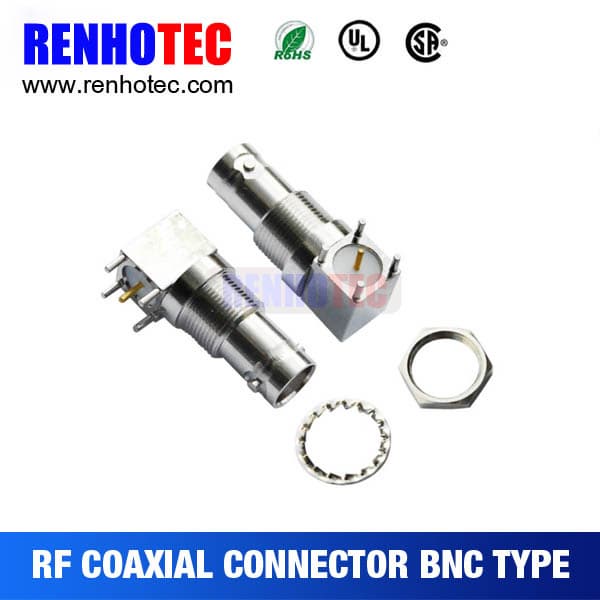 29_5mm BNC Jack PCB Mount RF Magnetic Coaxial Connectors